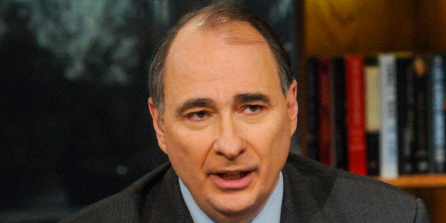 MEET THE PRESS -- Pictured: (l-r) David Axelrod, Democratic Strategist, appears on 'Meet the Press' in Washington, D.C., Sunday, Feb. 16, 2014. (Photo by: William B. Plowman/NBC/NBC NewsWire via Getty Images)