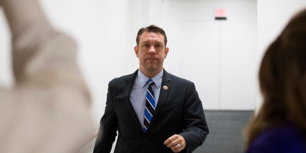 UNITED STATES - JANUARY 8: Rep. Trey Radel, R-Fla., leaves the House Republican Conference meeting in the basement of the Capitol on Wednesday, Jan. 8, 2014. Radel returned to Congress after pleading guilty to cocaine possession in November. (Photo By Bill Clark/CQ Roll Call)
