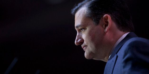 Senator Ted Cruz, a Republican from Texas, pauses while speaking during the Conservative Political Action Conference (CPAC) in National Harbor, Maryland, U.S., on Thursday, March 6, 2014. CPAC, a project of the American Conservative Union (ACU), runs until Saturday, March 8. Photographer: Andrew Harrer/Bloomberg via Getty Images 