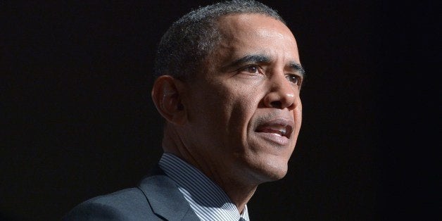 US President Barack Obama addresses the National Action Networks 16th Annual Convention in New York City on April 11 , 2014.