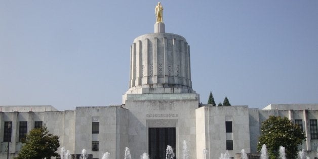 [UNVERIFIED CONTENT] The Oregon State Capitol Building in Salem was designed in Art Deco style by architect Francis Keally of the New York firm of Trowbridge & Livingston. It was completed in 1938 and is listed on the National Register of Historic Places.