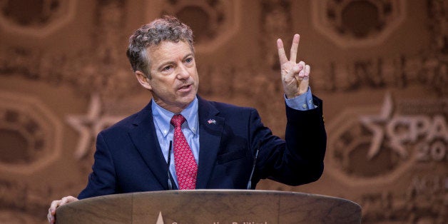 UNITED STATES - MARCH 7: Sen. Rand Paul, R-Ky., speaks during the American Conservative Union's Conservative Political Action Conference (CPAC) at National Harbor, Md., on Friday, March 7, 2014. (Photo By Bill Clark/CQ Roll Call)