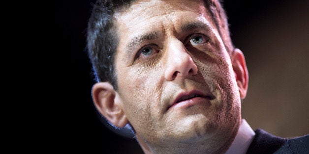 Rep. Paul Ryan (R-WI), House Budget Committee Chairman, speaks during the American Conservative Union Conference March 6, 2014 in National Harbor, Maryland. The annual conference is a meeting of politically conservatives Americans. AFP PHOTO/Brendan SMIALOWSKI (Photo credit should read BRENDAN SMIALOWSKI/AFP/Getty Images)