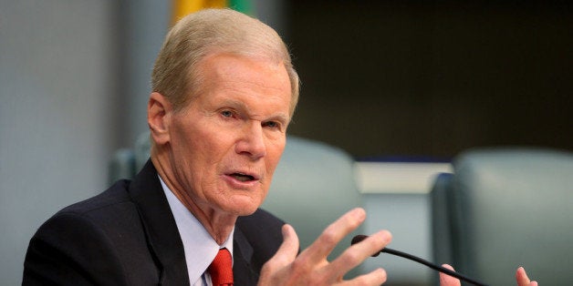 MIAMI BEACH, FL - APRIL 22: U.S. Sen. Bill Nelson (D-FL) speaks as he chairs a hearing entitled, 'Leading the Way: Adapting to South Florida's Changing Coastline.' by the U.S. Senate Committee on Commerce, Science, and Transportation's Subcommittee on Science and Space at Miami Beach's City Hall on April 22, 2014 in Miami Beach, Florida. The Senator held the hearing to listen to local officials, scientists and others as they spoke about the results of global warming leading to rising seas, which will hit low-lying Florida, much of it barely above sea level with major flooding. (Photo by Joe Raedle/Getty Image s)