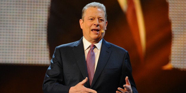 LONDON, ENGLAND - MARCH 07: Al Gore attends as Free The Children hosts their debut UK global youth empowerment event, We Day at Wembley Arena on March 7, 2014 in London, England. (Photo by Anthony Harvey/Getty Images for Free The Children)