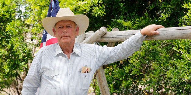 MESQUITE, NV - APRIL 11: Rancher Cliven Bundy poses for a picture outside his ranch house on April 11, 2014 west of Mesquite, Nevada. Bureau of Land Management officials are rounding up Cliven Bundy's cattle, he has been locked in a dispute with the BLM for a couple of decades over grazing rights. (Photo by George Frey/Getty Images