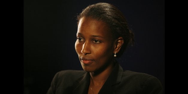 Ayaan Hirsi Ali, writer of the film "Submission," which criticized the treatment of women in traditional Islam and led to the murder of Duch film director Theo Van Gogh, talks to a reporter in New York, Monday, Feb.5, 2007. (AP Photo/Shiho Fukada)