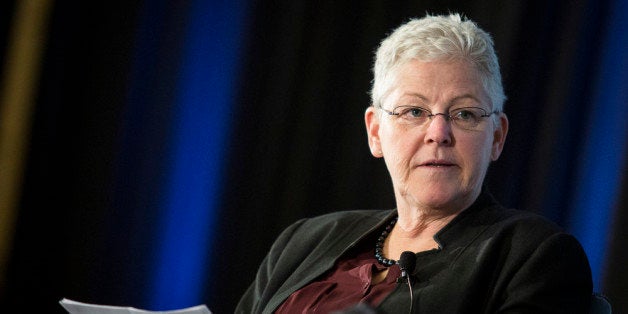 WASHINGTON, DC - APRIL 7: EPA Administrator Gina McCarthy listens during a keynote panel on reducing greenhouse gases at the