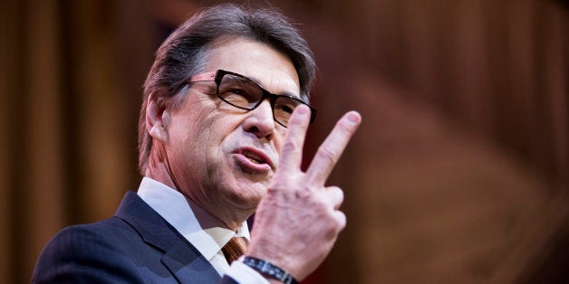 UNITED STATES - MARCH 7: Texas Gov. Rick Perry speaks during the American Conservative Union's Conservative Political Action Conference (CPAC) at National Harbor, Md., on Friday, March 7, 2014. (Photo By Bill Clark/CQ Roll Call)