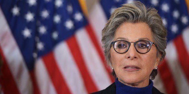 Senator Barbara Boxer, D-CA, speaks during a press conference calling for the creation of an independent military justice system for deal with sexual harassment and assault in the military,on Capitol Hill in Washington, DC on February 6, 2014. AFP PHOTO/Mandel NGAN (Photo credit should read MANDEL NGAN/AFP/Getty Images)