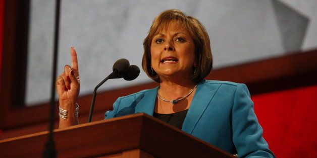 TAMPA, FL - AUGUST 29:New Mexico Gov. Susana Martinez (R) speaks during the 2012 Republican National Convention at the Tampa Bay Times Forum on August 29, 2012 in Tampa, Florida. (Photo by Lucian Perkins for The Washington Post via Getty Images)