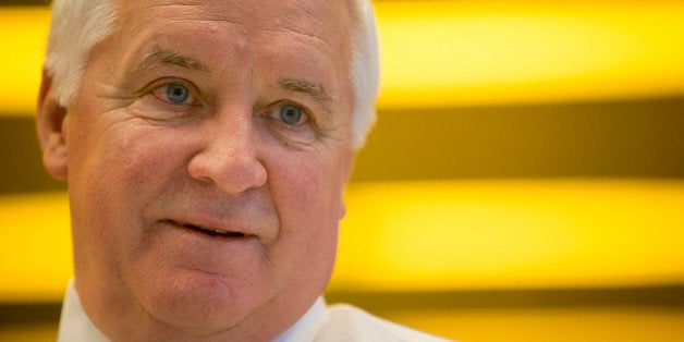 Tom Corbett, governor of Pennsylvania, speaks during an interview in New York, U.S., on Thursday, Dec. 6, 2012. Corbett intends to propose a pension overhaul in his 2014 spending plan, for the year that begins in July, according to a report. Photographer: Scott Eells/Bloomberg via Getty Images