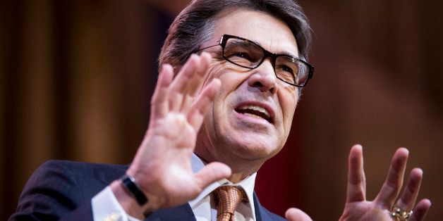 UNITED STATES - MARCH 7: Texas Gov. Rick Perry speaks during the American Conservative Union's Conservative Political Action Conference (CPAC) at National Harbor, Md., on Friday, March 7, 2014. (Photo By Bill Clark/CQ Roll Call)
