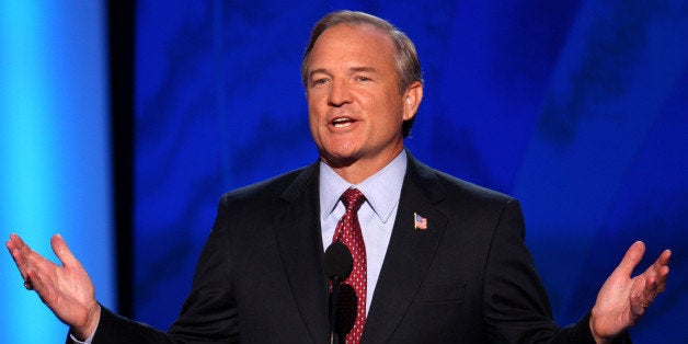 UNITED STATES - AUGUST 27: Chet Edwards, a Democratic representative from Texas, speaks on day three of the Democratic National Convention (DNC) in Denver, Colorado, U.S., on Wednesday, Aug. 27, 2008. The DNC ends on Aug. 28. (Photo by Matthew Staver/Bloomberg via Getty Images)