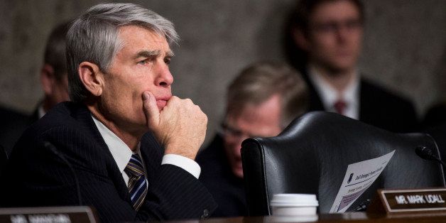 UNITED STATES - FEBRUARY 27: Sen. Mark Udall, D-Colo., listens to testimony during the Senate Armed Services Committee hearing on U.S. Central Command and U.S. Cyber Command Defense Authorization Request on Thursday, Feb. 27, 2014. (Photo By Bill Clark/CQ Roll Call)