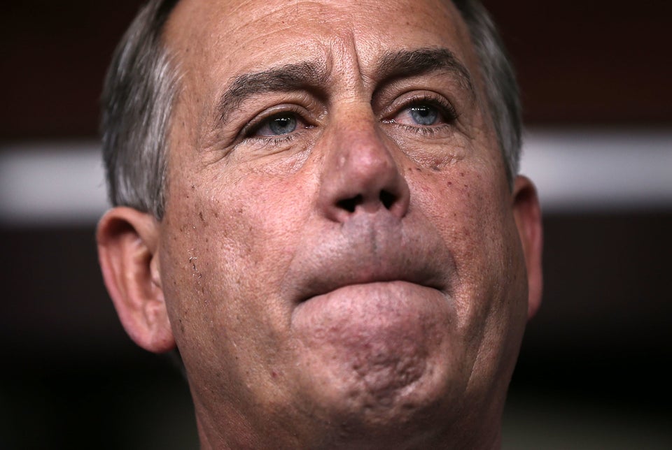 Boehner Holds Press Briefing At The Capitol