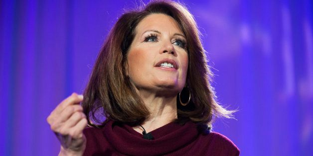 UNITED STATES - FEBRUARY 27: Rep. Michelle Bachmann, R-Minn., speaks during the Tea Party Patriots 5-year anniversary event at the Hyatt Regency on Capitol Hill. (Photo By Tom Williams/CQ Roll Call)
