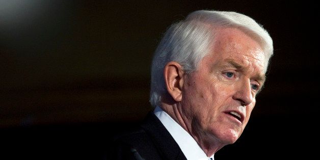 Tom Donohue, president of the U.S. Chamber of Commerce, speaks at a summit on jobs in Washington, D.C., U.S., on Wednesday, July 14, 2010. The U.S. Chamber of Commerce is urging President Barack Obama to curb regulations and continue the Bush administration's tax cuts to avert a double-dip recession. Photographer: Joshua Roberts/Bloomberg via Getty Images