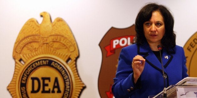 RIO DE JANEIRO, BRAZIL - APRIL 27: (BRAZIL OUT) Michele Leonhart, of US Drug Enforcement Administration, attends the International Drug Enforcement Conference, organized by DEA and Brazilian Federal Police, at Windsor Hotel on April 27, 2010 in Rio de Janeiro, Brazil. (Photo by Gabriel de Paiva/Globo via Getty Images)