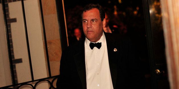 Chris Christie, governor of New Jersey, attends the Bloomberg Vanity Fair White House Correspondents' Association (WHCA) dinner afterparty in Washington, D.C., U.S., on Saturday, May 3, 2014. The WHCA, celebrating its 100th anniversary, raises money for scholarships and honors the recipients of the organization's journalism awards. Photographer: Pete Marovich/Bloomberg via Getty Images 