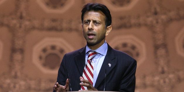 NATIONAL HARBOR, MD - MARCH 06: Gov. Bobby Jindal (R-LA) speaks at the CPAC Conference, on March 6, 2014 in National Harbor, Maryland. The American Conservative Union (CPAC) held its 41st annual Conservative Political conference at the Gaylord International Hotel. (Photo by Mark Wilson/Getty Images)