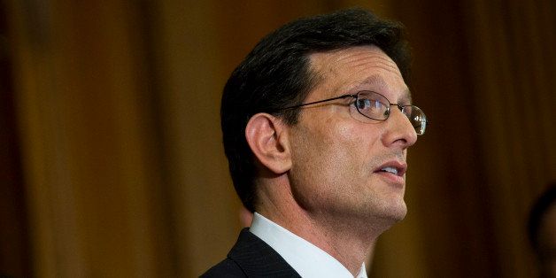 WASHINGTON, DC - MAY 7: House Majority Leader Rep. Eric Cantor (R-VA) speaks during a news conference about the Success and Opportunity through Quality Charter Schools Act, on Capitol Hill, May 7, 2014 in Washington, DC. A vote in the House is expected on the bill later this week. (Drew Angerer/Getty Images)