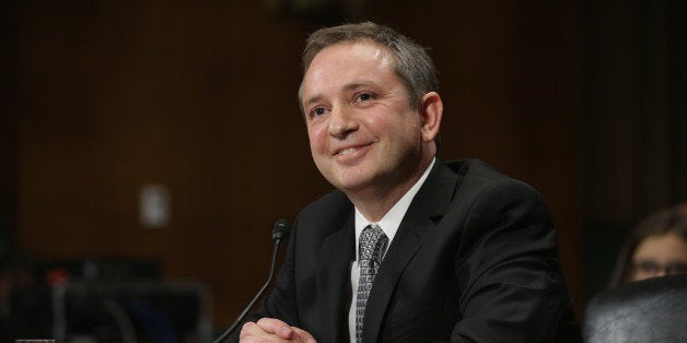 WASHINGTON, DC - NOVEMBER 20: David Barron testifies before the Senate Judicary Committee during his nomination hearing in the Dirksen Senate Office Building November 20, 2013 in Washington, DC. A professor of Public Law at Harvard Law School and former Acting Assistant Attorney General for the Office of Legal Counsel in the United States Department of Justice, Barron was nominated by U.S. President Barack Obama to be U.S. Circuit Judge for the First Circuit. (Photo by Chip Somodevilla/Getty Images)