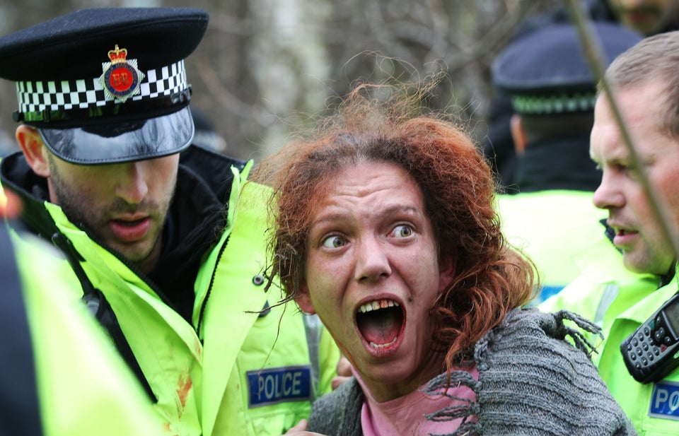 Anti-fracking protest at Barton Moss