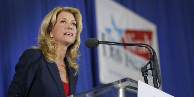 In front of a cheering crowd, Wendy Davis formally announces her run to be Texas' next governor on Thursday, October 3, 2013, in Haltom City, Texas. (Paul Moseley/Fort Worth Star-Telegram/MCT via Getty Images)
