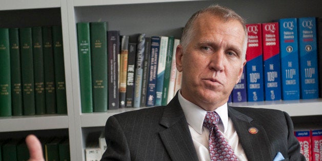 UNITED STATES - Sept 24: Thom Tillis (R) North Carolina during an interview at Roll Call in Washington, D.C. (Photo By Doug