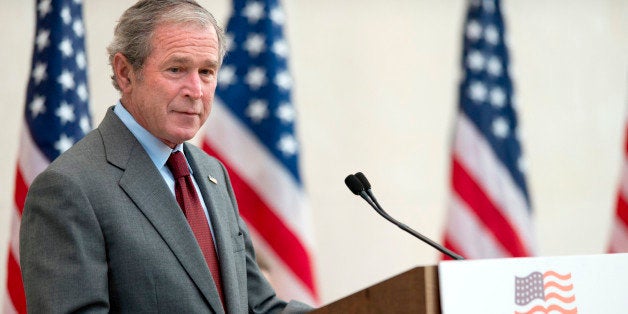 DALLAS, TX - JULY 10: Former President George W. Bush speaks during Naturalization Ceremony at the George W. Bush Presidential Center on July 10, 2013 in Dallas, Texas. (Photo by Cooper Neill/WireImage)