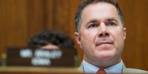 UNITED STATES - APRIL 01: Rep. Bruce Braley, D-Iowa., listens to testimony by Mary Barra, CEO of General Motors, during a House Energy and Commerce Committee hearing in Rayburn Building titled 'The GM Ignition Switch Recall: Why Did It Take So Long?' Thirteen people died before 2.6 million vehicles were recalled due to a faulty ignition switch. (Photo By Tom Williams/CQ Roll Call)
