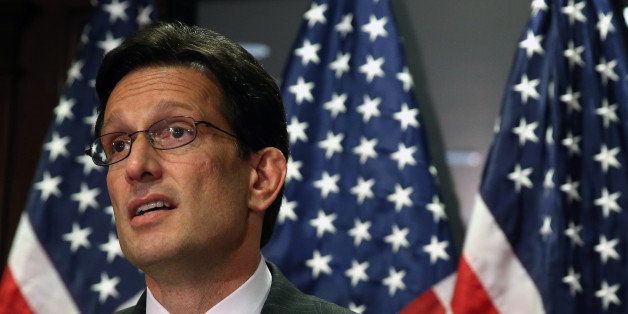 WASHINGTON, DC - MAY 20: House Majority Leader Eric Cantor (R-VA) speaks to the media during a news conference on Capitol Hill, May 20, 2014 in Washington, DC. Leader Cantor spoke to reporters after attending a closed meeting with House Republicans. (Photo by Mark Wilson/Getty Images)
