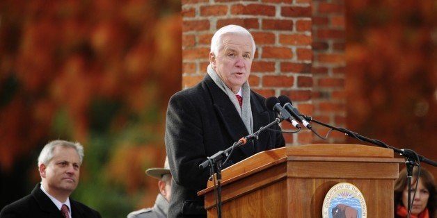 Pennsylvania Governor Tom Corbett speaks during the commemoration of the 150th anniversary of US President Abraham Lincolns historic Gettysburg Address on November 19, 2013 at Gettysburg National Military Park in Gettysburg, Pennsylvania. AFP PHOTO/Mandel NGAN (Photo credit should read MANDEL NGAN/AFP/Getty Images)