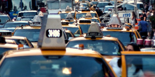 Times Square traffic jam in New York City
<a href="http://www.joiseyshowaa.com" rel="nofollow">www.joiseyshowaa.com</a>