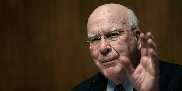 WASHINGTON, DC - FEBRUARY 04: Senate Judiciary Committee Chairman Patrick Leahy (D-VT) questions John Mulligan, executive vice president and CIO of Target Corporation during Mulligan's testimony before the Senate Judiciary Committee February 4, 2014 in Washington, DC. During his testimony, Mulligan said Target was 'very sorry' for a substantial data breach at Target stores over the holiday period. The committee heard testimony on the topic of 'Privacy in the Digital Age: Preventing Data Breaches and Combating Cybercrime.' (Photo by Win McNamee/Getty Images)