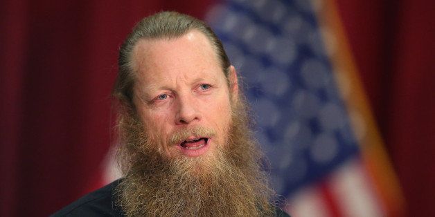 BOISE, ID - JUNE 01: Bob Bergdahl speaks about the release of his son Sgt. Bowe Bergdahl during a press conference at Gouen Field national guard training facility on June 1, 2014 in Boise, Idaho. Sgt. Bergdahl was captured in 2009 while serving with U.S. Armys 501st Parachute Infantry Regiment in Paktika Province, Afghanistan. Bergdahl was considered the only U.S. prisoner of war held in Afghanistan. (Photo by Scott Olson/Getty Images)