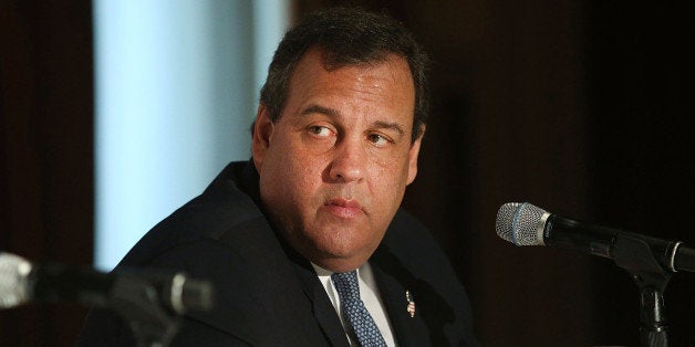 NEW YORK, NY - MAY 21: New Jersey Gov. Chris Christie attends a news briefing during the Republican Governors Association's