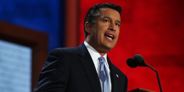 TAMPA, FL - AUGUST 28: Nevada Gov. Brian Sandoval speaks during the Republican National Convention at the Tampa Bay Times Fo