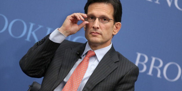 WASHINGTON, DC - JANUARY 08: House of Representatives Majority Leader Eric Cantor (R-VA) delivers remarks about his support of charter schools and tax-funded voucher programs that help pay for private and parochial schools at the Brookings Institution January 8, 2014 in Washington, DC. 'Right now, school choice is under attack,' Cantor said. He also said that the House Republicans will work to prevent anything that 'could devastate the growth of education opportunity,' including New York Mayor Bill de Blasio's pledge to charge rent to the wealthiest charter schools. (Photo by Chip Somodevilla/Getty Images)