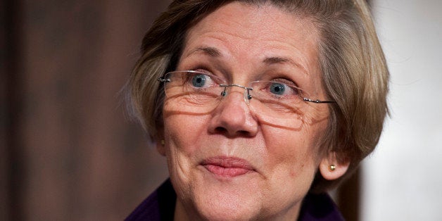 UNITED STATES - FEBRUARY 27: Sen. Elizabeth Warren, D-Mass., attends a Senate Banking, Housing and Urban Affairs Committee hearing in Dirksen Building titled the 'Semiannual Monetary Policy Report to the Congress.' Janet Yellen, Chairman of the Federal Reserve, testified. (Photo By Tom Williams/CQ Roll Call)