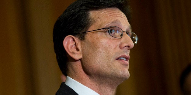 WASHINGTON, DC - MAY 7: House Majority Leader Rep. Eric Cantor (R-VA) speaks during a news conference about the Success and Opportunity through Quality Charter Schools Act, on Capitol Hill, May 7, 2014 in Washington, DC. A vote in the House is expected on the bill later this week. (Drew Angerer/Getty Images)