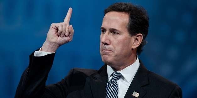 Former US Republican Senator from Pennsylvania Rick Santorum speaks at the Conservative Political Action Conference (CPAC) in National Harbor, Maryland, on March 15, 2013. AFP PHOTO/Nicholas KAMM (Photo credit should read NICHOLAS KAMM/AFP/Getty Images)