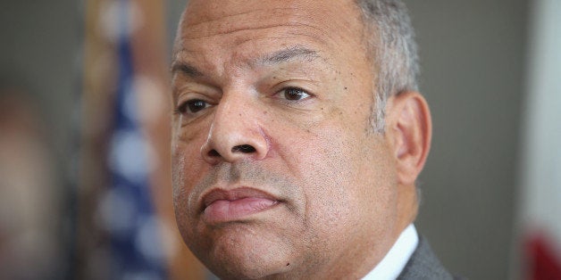 CHICAGO, IL - JUNE 13: Homeland Security Secretary Jeh Johnson speaks at a press conference at the Dirksen Federal Building on June 13, 2014 in Chicago, Illinois. During his visit to the Chicago area today Johnson toured an immigrant detention facility and met with community leaders and immigration activists. (Photo by Scott Olson/Getty Images)