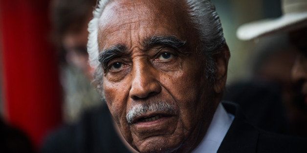 NEW YORK, NY - JUNE 24: Rep. Charlie Rangel (D-NY) speaks to the media after voting in the Democratic Primary for the 13th congressional district of New York on June 24, 2014 in the Harlem neighborhood of New York City. The 84-year-old congressman faces a tight Democratic primary election against state Sen. Adriano Espaillat. (Photo by Andrew Burton/Getty Images)