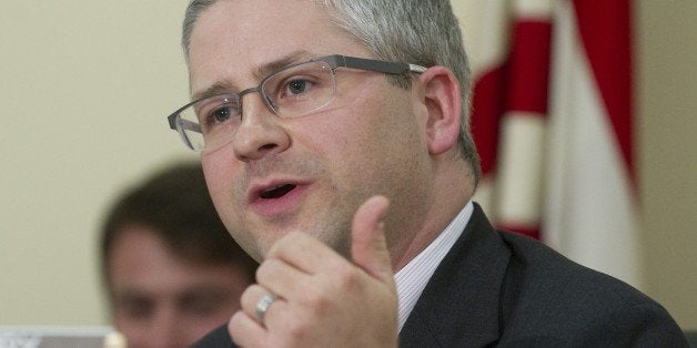 US Representative Patrick McHenry, a Republican from North Carolina and subcommittee chariman, questions Elizabeth Warren, As
