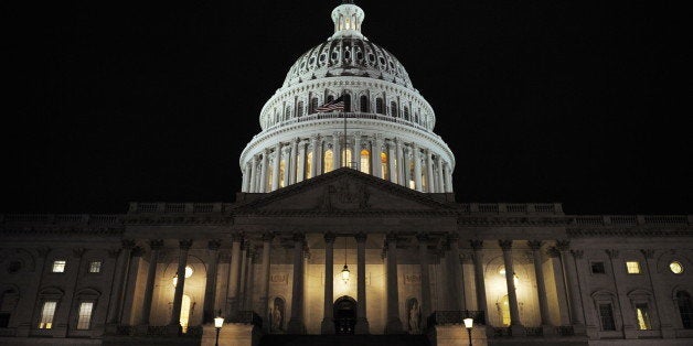 The dome of the Capitol is lit up October 1, 2008 as the Senate was set to vote on a 700-billion-dollar bailout package in Washington, DC. The US Senate on Wednesday approved a 700-billion-dollar Wall Street bailout package by a vote of 74-25 amid a widening global crisis sparked by the collapse of the US housing market. AFP PHOTO/Mandel NGAN (Photo credit should read MANDEL NGAN/AFP/Getty Images)