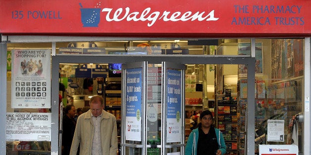 SAN FRANCISCO, CA - JUNE 19: Customers walk out of a Walgreens store on June 19, 2012 in San Francisco, California. U.S. based drug store chain Walgreens has announced a deal to purchase a 45 percent stake in European pharmacy retailer Alliance Boots for $6.7 billion. The acquisition will make Walgreens one of the world's largest drug store and pharmacy retailers with 11,000 stores in 12 countries. (Photo by Justin Sullivan/Getty Images)