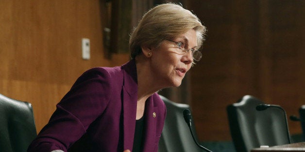 WASHINGTON, DC - JUNE 10: Senate Banking, Housing and Urban Affairs Committee member Sen. Elizabeth Warren...
