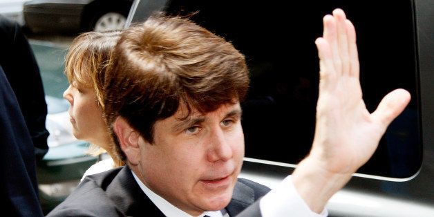 CHICAGO, IL - JUNE 27: Former Illinois Governor Rod Blagojevich arrives for the verdict in his corruption retrial at the Dirksen Federal Courthouse June 27, 2011 in Chicago, Illinois. Jurors have reached a verdict on the 18 of the 20 counts that Blagojevich is being retried on after he allegedly tried to sell an appointment to President Barack Obamaâs vacated U.S. Senate seat. (Photo by John Gress/Getty Images)
